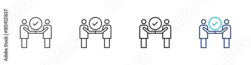 Welcome icon set outline multistyle vector illustrations concept