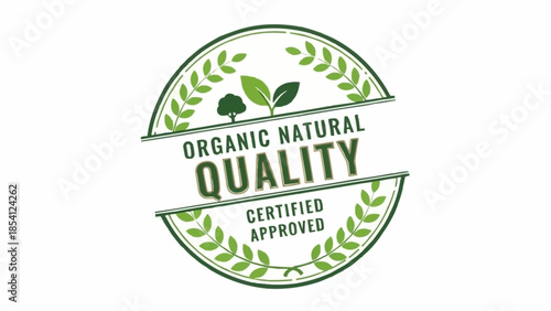 Organic Natural Quality Certified Approved Logo.