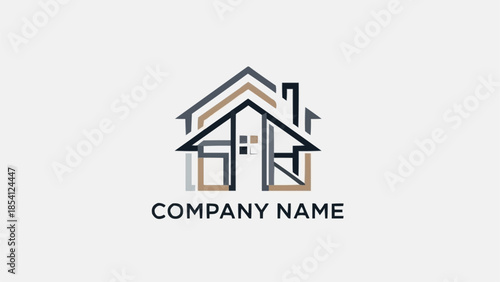 Simple House Logo Design Template Illustration.