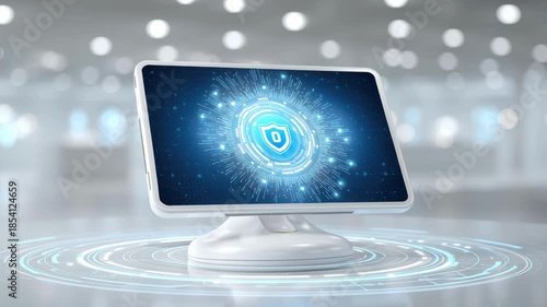 Digital Tablet With Blue Shield For Reliable Data Security And Privacy Protection