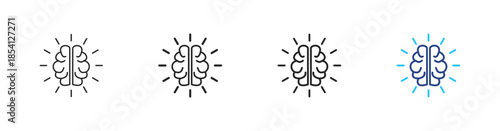 Knowledge icon set outline multistyle vector illustrations concept