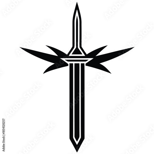 sword black silhouette illustration