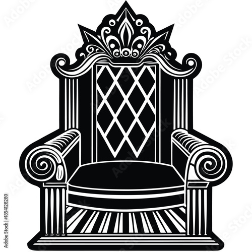 royal armchair with crown