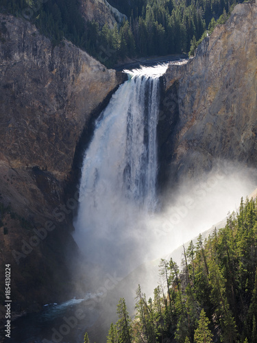 Majestic Lower Falls of the Yellowstone Vertical View