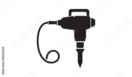 Traditional shovel tool silhouette for gardening landscaping and construction digging works