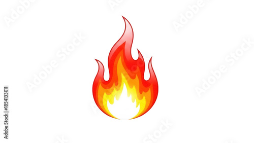 Vibrant flame PNG isolated on transparent background, fiery graphic element for design projects and creative compositions