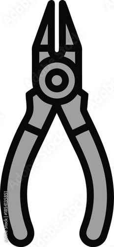 Professional pliers vector illustration isolated on white background for construction and repair work