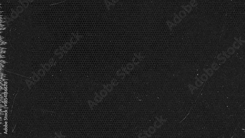 Black and white old television static with damage and grid pattern