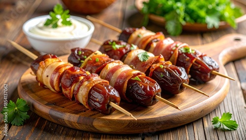 Datteln im Speckmantel