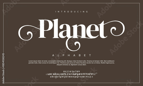 Elegant luxury beauty font alphabet logo. Typography beautiful minimal elegant classic letter serif fonts fashion wedding vintage retro logos. vector illustration