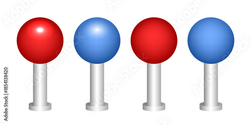 Map pin icon set. Vector clipart isolated on white background.