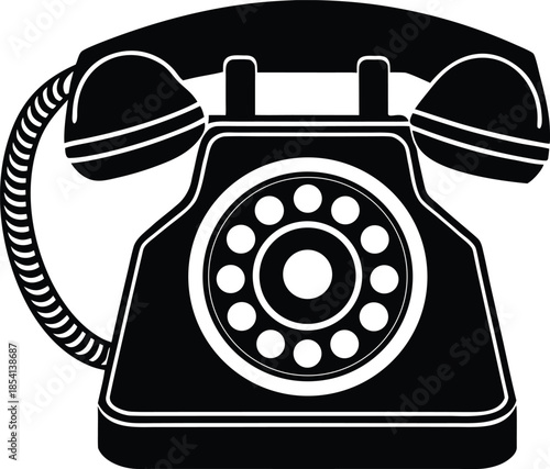retro telephone isolated