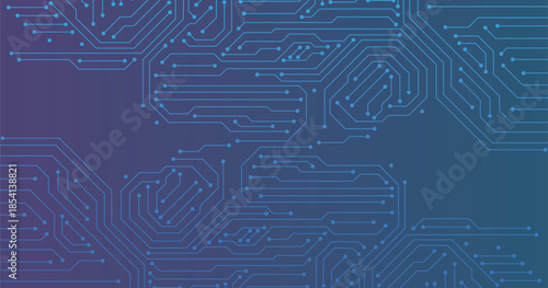 Technology or Science design. Digital circuit board with electronic system for UI and GUI or gaming interface. Vector illustration.