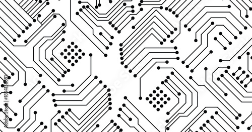 Circuit board abstract technology on white background. 
