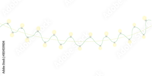 Floating Warm White Fairy Lights Arranged in a Wavy Pattern