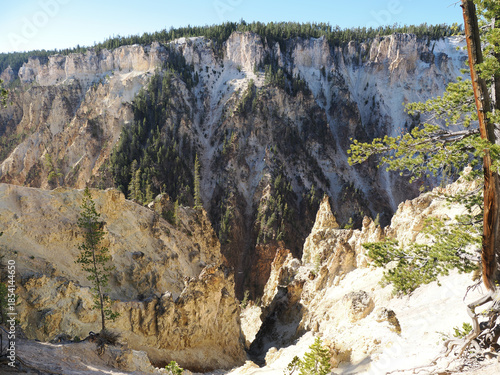 Geological Rock Formations in Yellowstone Grand Canyon