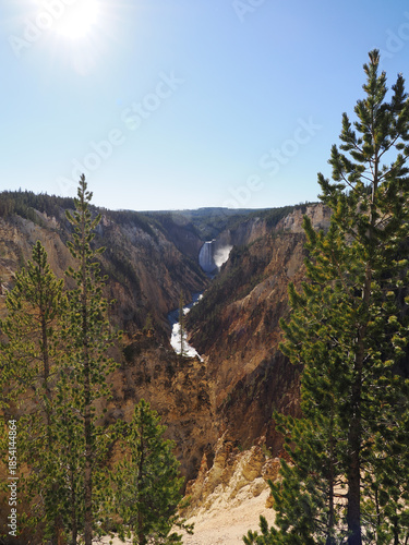 Sunburst Over Yellowstone Grand Canyon and Lower Falls