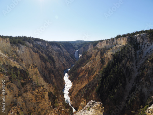 Winding Yellowstone River in the Grand Canyon