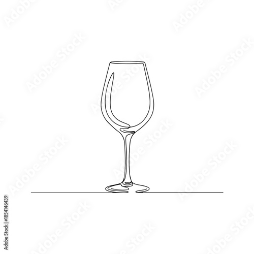 Elegant wine glass isolated on transparent background