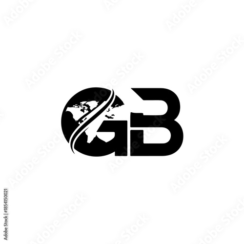 Global business logo isolated on transparent background