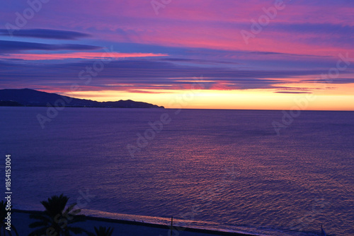Winter sunrise over the Mediterranean	