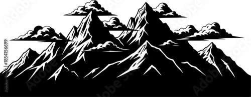 Bigfoot Silhouette Mountain Scene