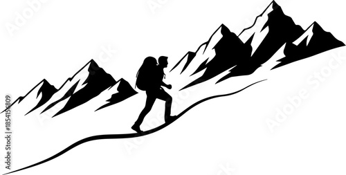 Bigfoot Silhouette Mountain Scene