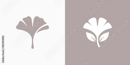 Monstera leaf vector logo design with modern, simple, clean and abstract style.