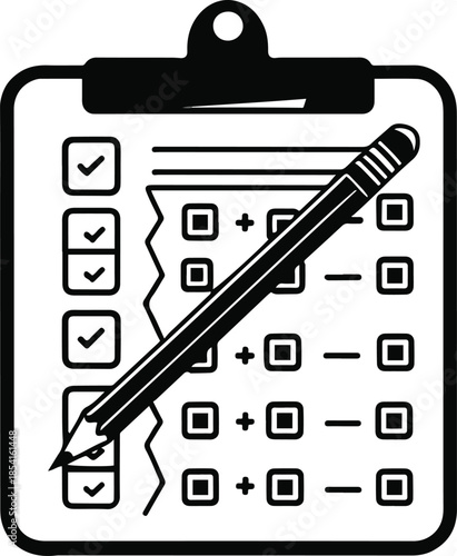 Checklist for Success: A detailed examination of a checklist, accompanied by a pencil, highlights a methodical approach towards goal-setting and achieving results.