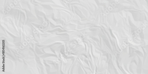 White crease billboard paper rough obsolete wrinkle. Cardboard paper white crumpled satin fabric ripped cloth decoration background