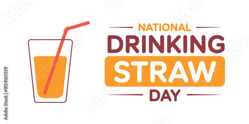 Celebrate National Drinking Straw Day with a colorful drink