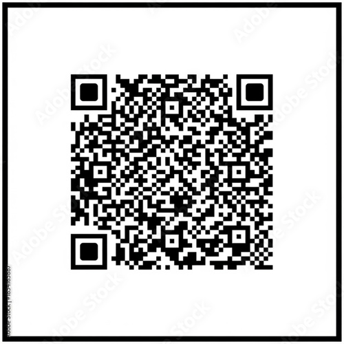 Black and white qr code on a