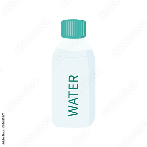 Minimal water bottle illustration for branding, packaging, ads, apps