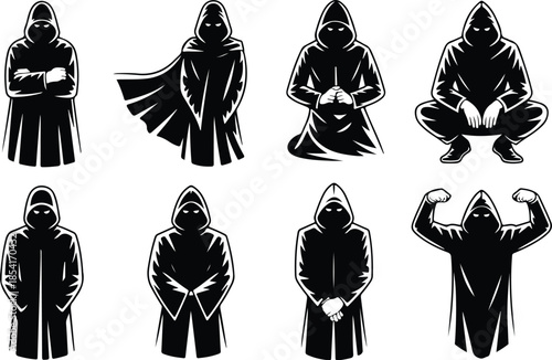 Best Black Hooded Cloak Icon Set Distinct Cloak Designs Icons – Top Collection