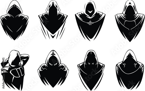 Best Black Hooded Cloak Icon Set Distinct Cloak Designs Icons – Top Collection
