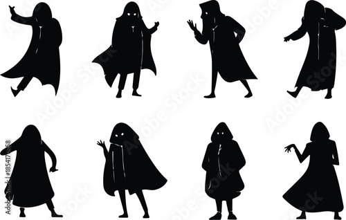 Best Black Hooded Cloak Icon Set Distinct Cloak Designs Icons – Top Collection