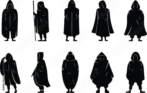 Best Black Hooded Cloak Icon Set Distinct Cloak Designs Icons – Top Collection