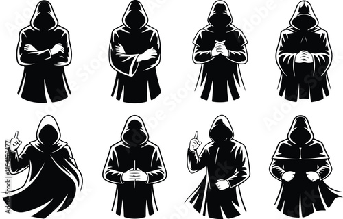 Best Black Hooded Cloak Icon Set Distinct Cloak Designs Icons – Top Collection