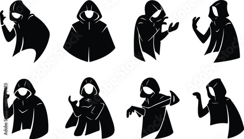 Best Black Hooded Cloak Icon Set Distinct Cloak Designs Icons – Top Collection