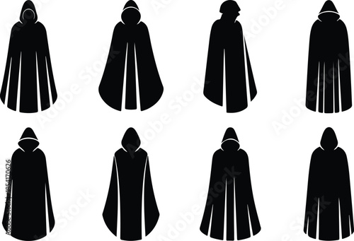 Best Black Hooded Cloak Icon Set Distinct Cloak Designs Icons – Top Collection