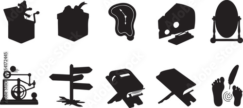 Collection of various household electrical appliances isolated on transparent background
