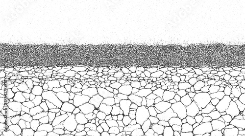 Black and white abstract texture with cracked stone pattern and granular surface background