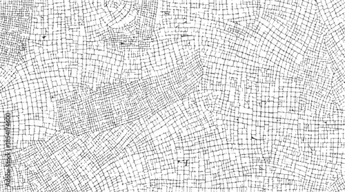 Black and white abstract pattern of irregular geometric shapes and lines