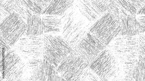 Black and white abstract pattern of intersecting hatched squares background texture