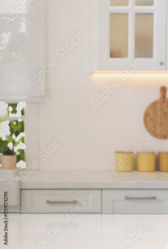 Blur image of modern Kitchen Room interior.