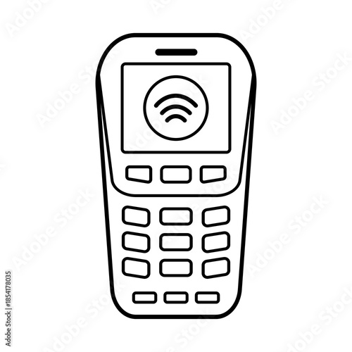 Payment Terminal icon, Card scanner icon, Credit card swipe machine icon. flat style vector illustration design.