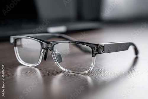 smart glasses with augmented reality display and sleek frame
