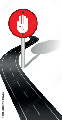 Stop and Go Sign. Vector illustration of Stop and Go sign isolated on pure white. EPS file available.