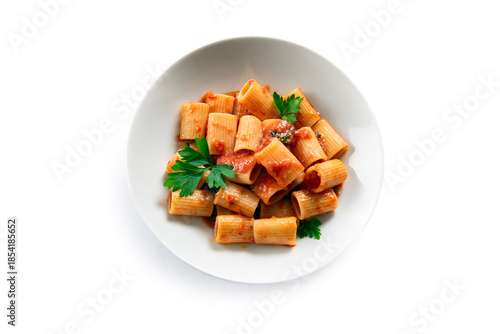 Photos Mezzi rigatoni al sugo, pasta italiana
