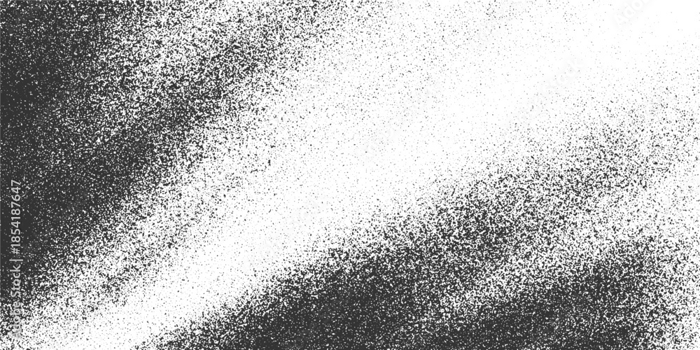 Fotografie Black and white speckled texture background with gradient effect